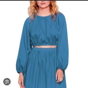 NWT Sundry Women’s Cropped Lightweight Colorful Blouse‎ Spring Summer